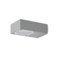 Ideal Lux Απλίκα Τοίχου Εξωτερικού Χώρου Γκρι Sirio Ap1 345611