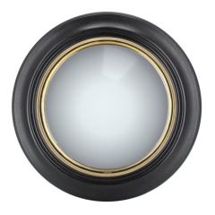 Bizzotto Dudhi Καθρέπτης Τοίχου Κυρτός Ξύλινος Mango Μαύρος Ø32x2