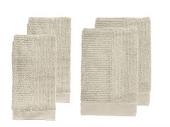 Zone Denmark Πετσέτες Βαμβακερές Σετ 4 Τμχ - Classic Sand