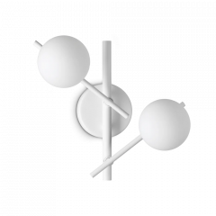 Ideal Lux Δίφωτη Απλίκα Γυάλινη/Μεταλλική Λευκή 30 Εκ. Atlas Ap2