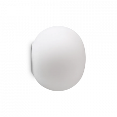 Ideal Lux Απλίκα Τοίχου Γυάλινη Λευκή Ø20 Cotton Ap1