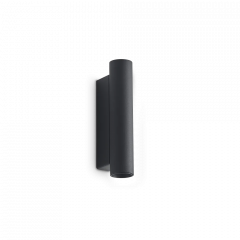 Ideal Lux Δίφωτη Απλίκα Led 3000K Μεταλλική Μαύρη 15 Εκ. Look Ap2