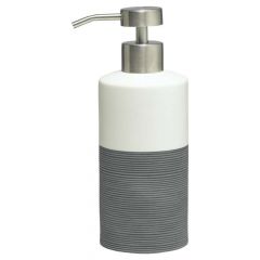 Sealskin DOPPIO Δοχείο Κρεμοσάπουνου Πορσελάνινο 325 ml I Grey