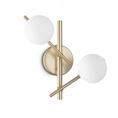 Ideal Lux Δίφωτη Απλίκα Γυάλινη/Μεταλλική Χρυσή 30 Εκ. Atlas Ap2