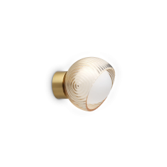 Ideal Lux Απλίκα Τοίχου Γυάλινη/Μεταλλική Οξυντέ Ø12 Εκ. Bloom Ap1