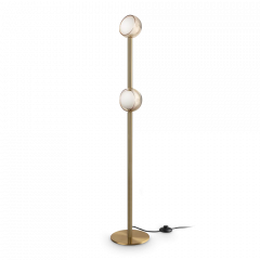 Ideal Lux Δίφωτο Φωτιστικό Δαπέδου Led Γυάλινο/Μεταλλικό Οξυντέ 169,5 Εκ. Bloom Pt2