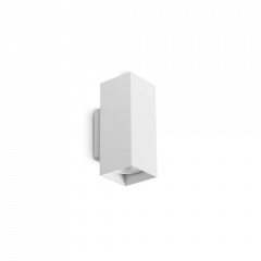 Ideal Lux Δίφωτη Απλίκα Μεταλλική Λευκή 15 Εκ. Look Ap2 Square