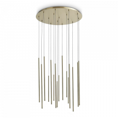 Ideal Lux Δεκαεξάφωτο Φωτιστικό Οροφής Led 3000K Μεταλλικό Οξυντέ Ø65 Εκ. Look Sp16 Round Drop