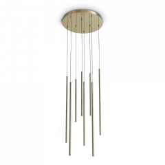 Ideal Lux Οκτάφωτο Φωτιστικό Οροφής Led 3000K Μεταλλικό Οξυντέ Ø45 Εκ. Look Sp8 Round Drop