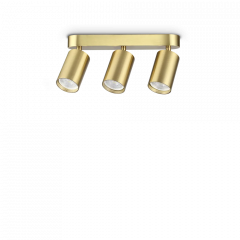 Ideal Lux Τρίφωτο Σποτ Μεταλλικό Οξυντέ Dynamite Pl3 Round 371269