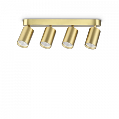 Ideal Lux Τετράφωτο Σποτ Ράγα Μεταλλικό Οξυντέ Dynamite Pl4 Round 371351