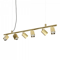 Ideal Lux 6φωτο Φωτιστικό Οροφής Μεταλλικό Οξυντέ Dynamite Sp6 Square 371429