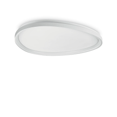 Ideal Lux Πλαφονιέρα Led Μεταλλική Λευκή Ø81 42W 4650 Lumen 4000K Gemini Pl