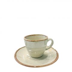 Espiel Green/Khaki Essentials Φλυτζάνι Espresso Με Πιατάκι 90 ml 12x6 Κωδικός: OWK101K6