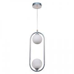 Inlight Δίφωτο Φωτιστικό Οροφής Γυάλινο/Μεταλλικό Χρώμιο 4023-CH