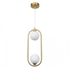 Inlight Δίφωτο Φωτιστικό Οροφής Γυάλινο/Μεταλλικό Χρυσό 4023-GL