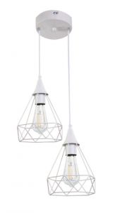 Inlight Δίφωτο Φωτιστικό Οροφής Μεταλλικό Λευκό 4024-2-WH/rosette