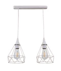 Inlight Δίφωτο Φωτιστικό Οροφής Ράγα Μεταλλικό Λευκό 4024-2-WH/rail