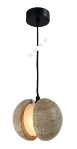 InLight Φωτιστικό Οροφής Μαρμάρινο Travertine Γκρι Φ13x14 Εκ. 4092