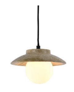InLight Φωτιστικό Οροφής Μαρμάρινο Travertine Γκρι Φ20x12,5 Εκ. 4093