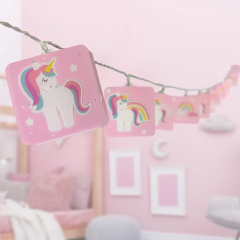 Ango Γιρλάντα Παιδικό Φωτιστικό Led Unicorns Ροζ 41595 - Dimmable