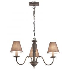 Viokef Τρίφωτο Φωτιστικό Οροφής Γκρι Fatima 53x35 4163500