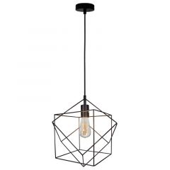 Viokef Φωτιστικό Οροφής Μεταλλικό Μαύρο Quadro 4193400