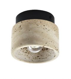InLight Σποτ Οροφής/Τοίχου Μαρμάρινο Travertine Γκρι Φ12x10 Εκ. 42046