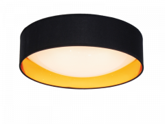 Viokef Πλαφονιέρα Led Υφασμάτινη Μαύρη/Χρυσή Alice 4216900