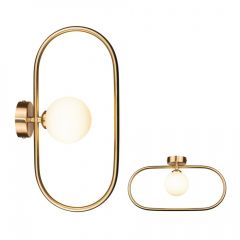 Inlight Φωτιστικό Τοίχου/Οροφής Γυάλινο/Μεταλλικό Χρυσό 43031-GL