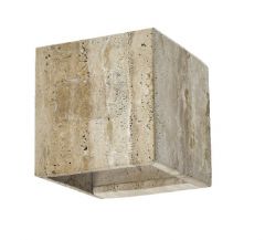 InLight Επιτοίχιο Φωτιστικό Μαρμάρινο Travertine Γκρι 12x12x12 Εκ. 43064