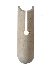 InLight Επιτοίχιο Φωτιστικό Μαρμάρινο Travertine Γκρι 10x5x35 Εκ. 43066