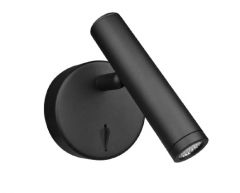 Inlight Φωτιστικό Τοίχου LED 3W, 3000K, Μαύρο D:2,5x11,2cm (43078-Black)