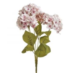 Inart Τεχνητό Μπουκέτο Λουλουδιών Ορτανσία Λευκό/Ροζ 48 Εκ. Κωδικός: 3-85-084-0156