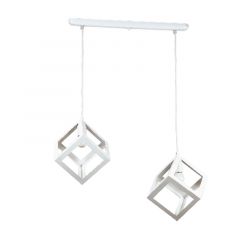 Inlight Δίφωτο Φωτιστικό Οροφής Ράγα Μεταλλικό Λευκό 4400-2