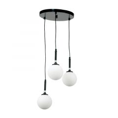 Inlight Τρίφωτο Φωτιστικό Οροφής Μεταλλικό Μαύρο 4514-3