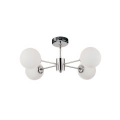 InLight Τετράφωτο Φωτιστικό Οροφής Μεταλλικό Χρώμιο Ø45 Εκ. 5014-4