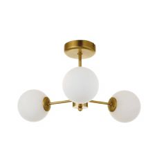 InLight Τρίφωτο Φωτιστικό Οροφής Μεταλλικό Χρυσό Ματ Ø45 Εκ. 5015-3