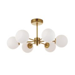 InLight Εξάφωτο Φωτιστικό Οροφής Μεταλλικό Χρυσό Ματ Ø55 Εκ. 5015-6