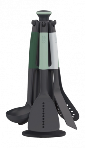 Joseph Joseph ELEVATE™ Εργαλεία Κουζίνας Σετ 6 Τμχ 35 Εκ. Με Περιστρεφόμενη Βάση - Green