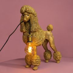 Werner Voss Επιτραπέζιο Φωτιστικό Polyresin Χρυσό Poodle Elves 58,5x21,5x59,5