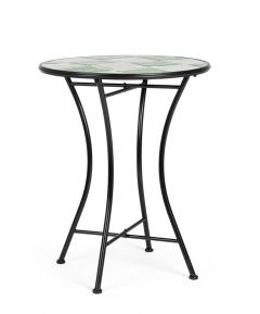 Bizzotto Loire Τραπέζι Φαγητού Εξωτερικού Χώρου Μαύρο/Πράσινο Ø60x75