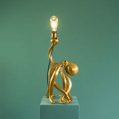 Werner Voss Επιτραπέζιο Φωτιστικό Polyresin Χρυσό Otto Octopus 25,5x27x54