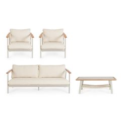 Bizzotto Leonida Morny Wg25 Sofa Set4 W-Cush A 79a - 82b - 78h - 40h1 - 61h2 - 69h3 / B 188.5a - 82b - 78h - 40h1 - 61h2 - 69h3 / C 120a - 65b - 44h