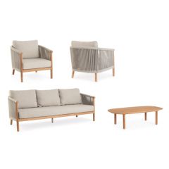 Bizzotto Apollus Sofa Set4 W-Cush A 80a - 80b - 82h - 42h1 - 61.5h2 - 70h3 / B 209a - 80b - 82h - 42h1 - 61.5h2 - 70h3 / C 120a - 65b - 31h