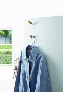 Yamazaki Κρεμάστρα Ντουλάπας 2 Θέσεων Μεταλλική Λευκή Tower 1,5x9,8x18