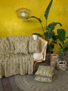 Nima Ριχτάρι Υφασμάτινο Για Τριθέσιο Καναπέ 180x300 – Salma Jungle Green