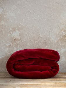 Nima Κουβέρτα Βελουτέ Μονή 160x220 - Coperta Ruby Red