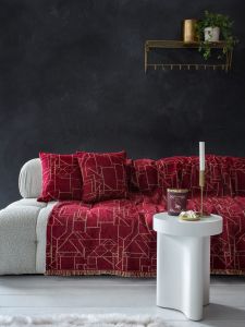 Nima Ριχτάρι Υφασμάτινο Για Τριθέσιο Καναπέ 180x300 - Allure Ruby Red