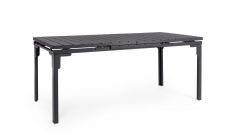 Bizzotto Sarita Επεκτεινόμενο Τραπέζι Φαγητού Μεταλλικό Ανθρακί 240-180x89,5x77,5